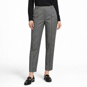 Norma Kamali Career Crop Pants Women’s Size 8 Black Straw Stripe Pleated